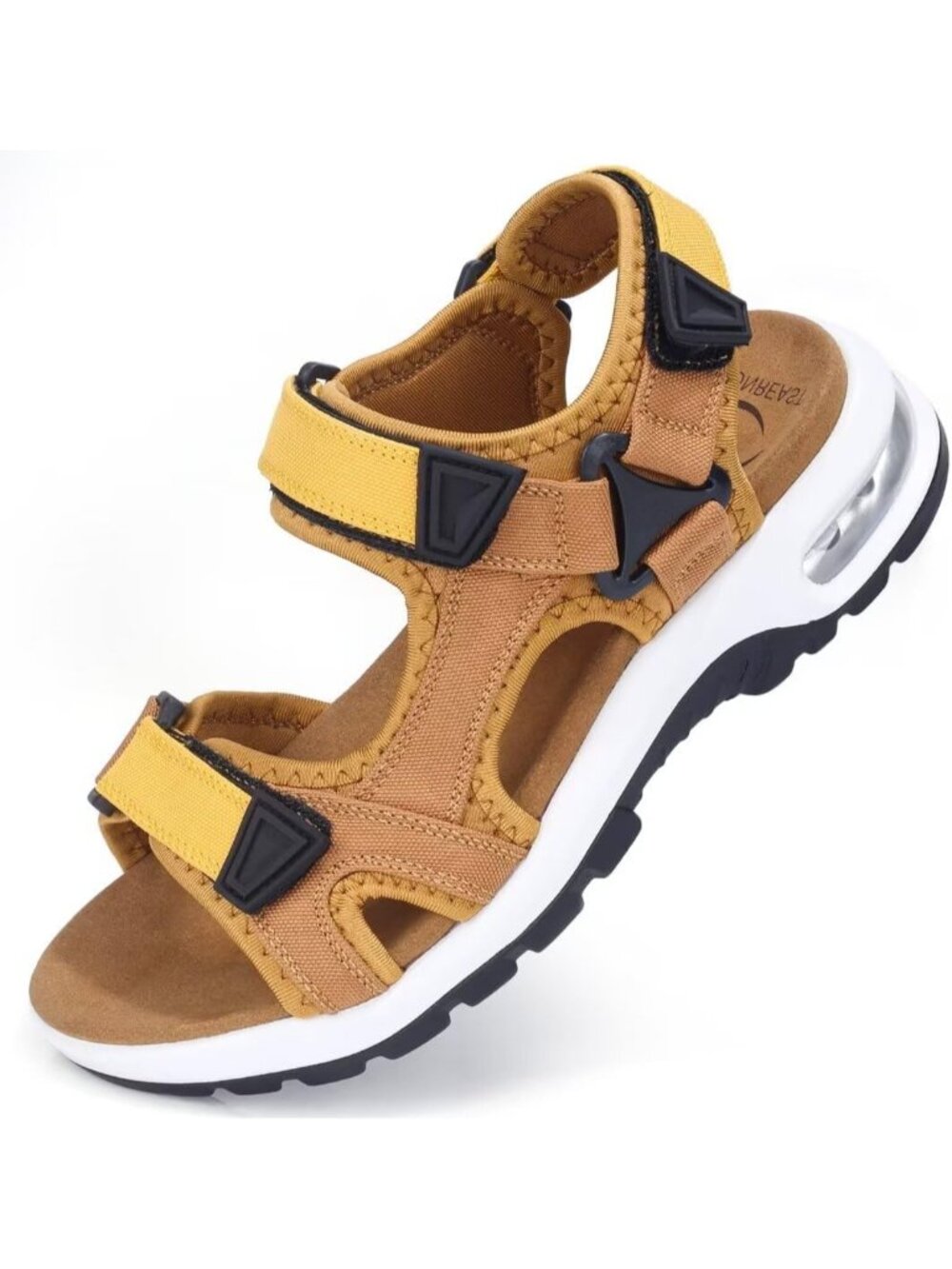 Men's Brown Athletic Sandals Open Toe Hiking Outdoor Non-slip Sandals Casual